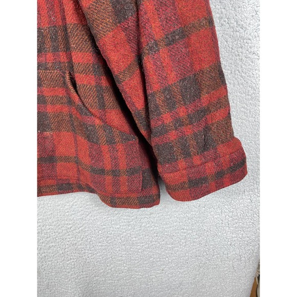 Vintage XXX Snowboard Wax Mens Size XL Red Plaid Wool Blend Full Zip Jacket Rare - Picture 13 of 13